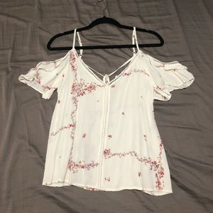 Cute Floral Blouse with Frilly Sleeves